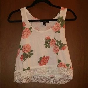 SOLD**Floral Crop Top